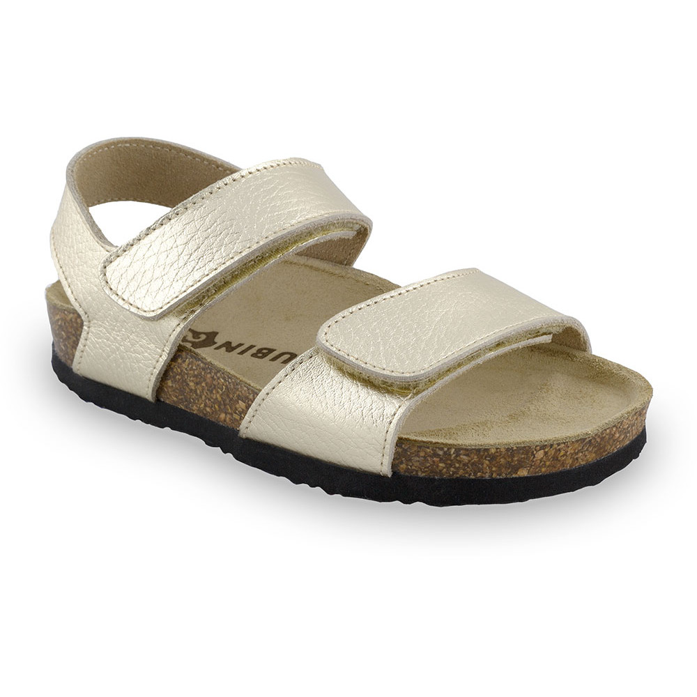 DIONIS sandály pro děti - kůže (23-29) - zlatá, 23