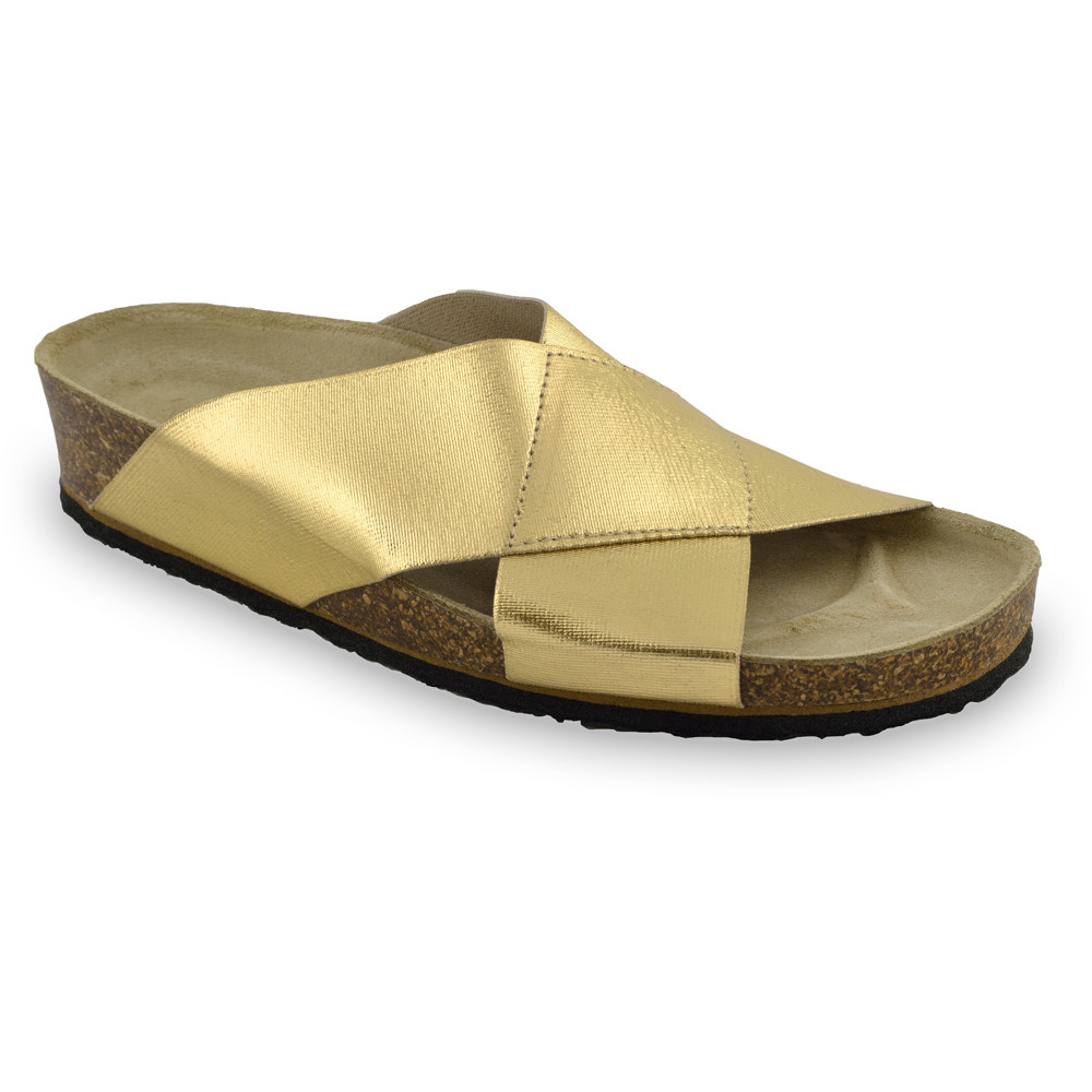 IVA pantofle pro dámy - tkanina (36-42) - zlatá, 36